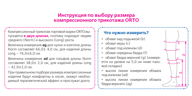 Компрессионные гольфы 4322 Orto, 2 класс купить в OrtoMir24